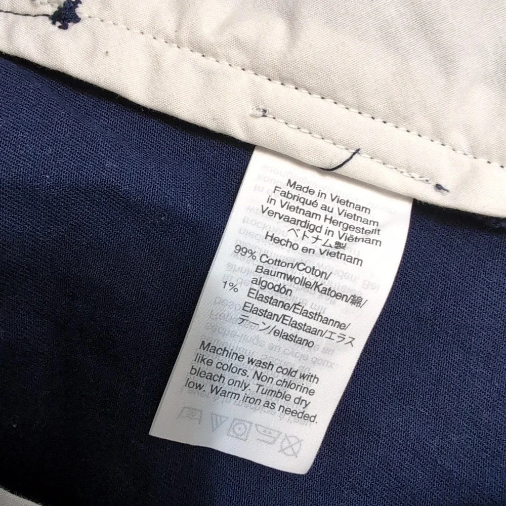 J Crew Mercantile Chino‎ Shorts Blue Flat Front Men's 30 x 9